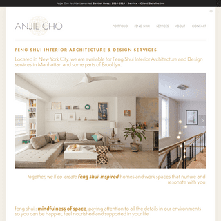 Interior Architect and Feng Shui Designer in New York City and Los Angeles| Anjie Cho