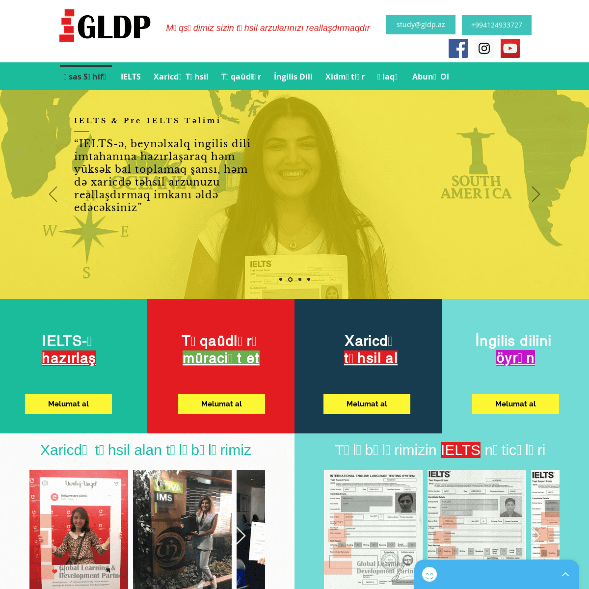 Home | GLDP | IELTS | English | Study Abroad | Scholarships | Baku