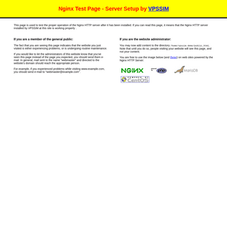 Test Page for the Nginx HTTP Server