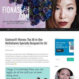 fionaseah.com | lifestyle from an Asian perspective