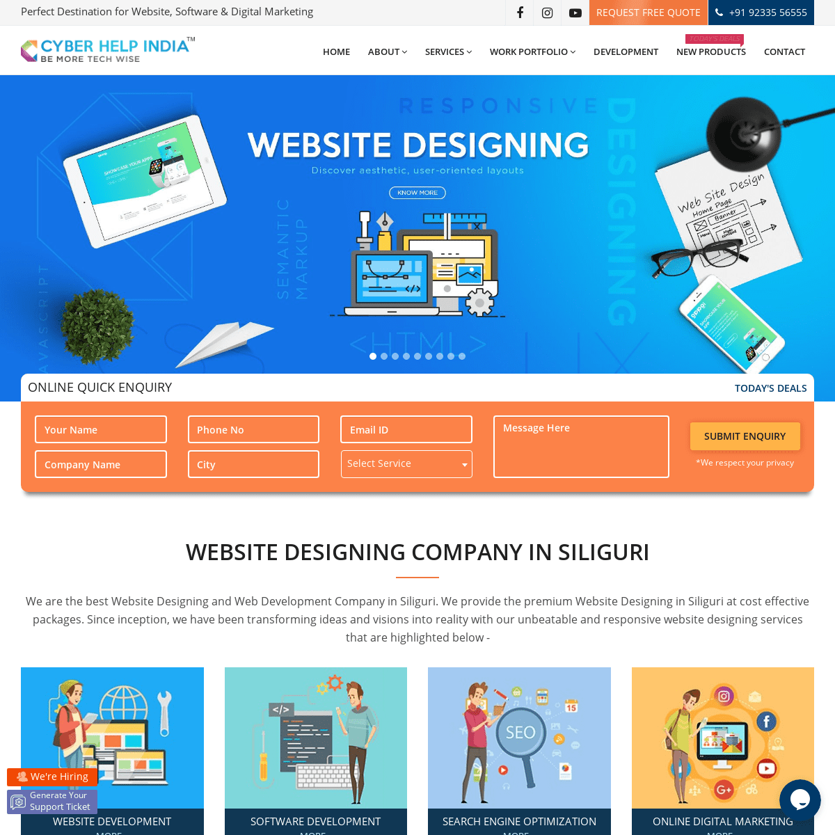 Website Designing Siliguri | Website Designing Company Siliguri - CyberHelpIndia Service Pvt. Ltd.