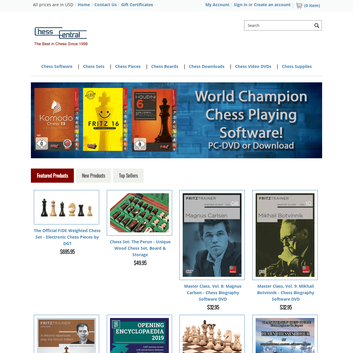 Chess Sets, Pieces, Software, Downloads and Supplies - ChessCentral