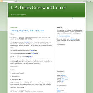 L.A.Times Crossword Corner
