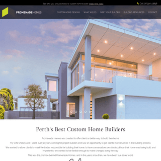 Promenade Homes | Custom Home Builders Perth