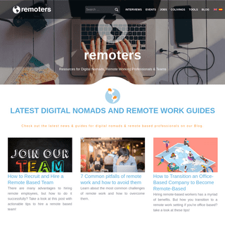 Remote Work & Digital Nomads Jobs, Guides, Tools & More | Remoters