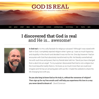 GOD IS REAL - Discover God's love for you today!