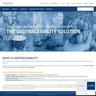 Optel Group - Geotraceability Solution : Track and Authenticate Your Raw Materials