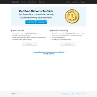 Advercoins | Get Paid Bitcoins To Click