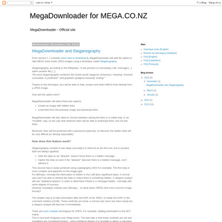 MegaDownloader for MEGA.CO.NZ
