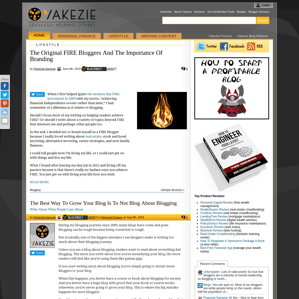 A complete backup of yakezie.com
