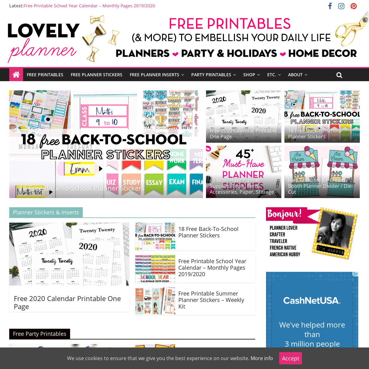Lovely Planner - Free printables : party printables, planner stickers, lettering, DIY and more!