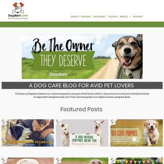 DogsBarn: A Dog Health & Care Blog To Help Keep Your Pet In Shape