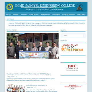 homepage - Jigme Namgyel Engineering College