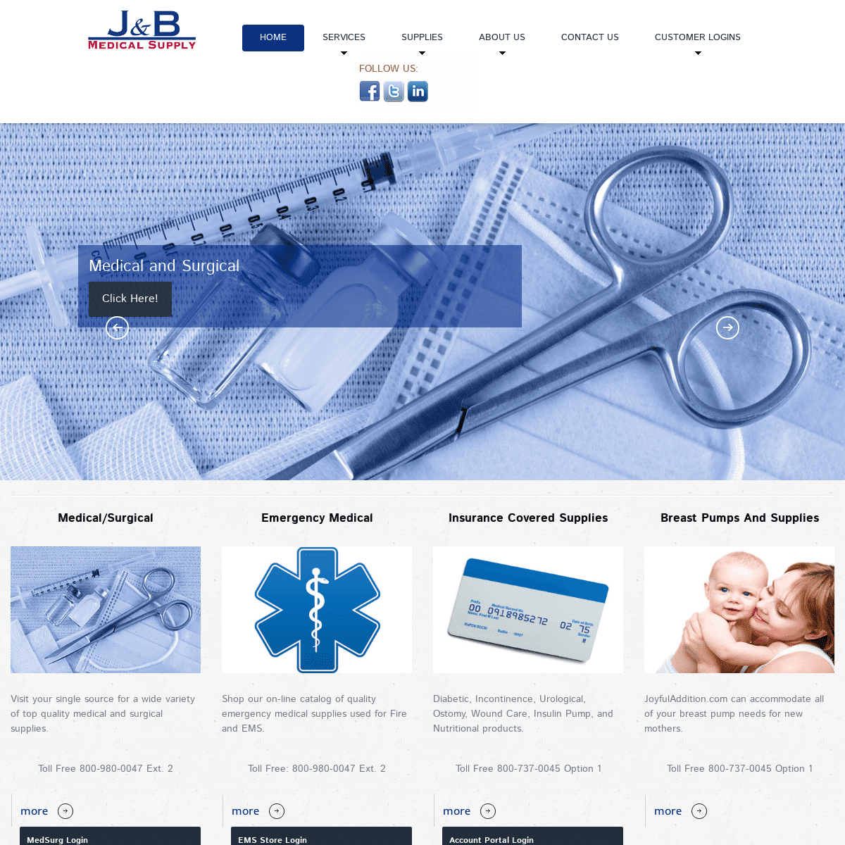 Medical and Surgery Supplies | J&B Medical Supply