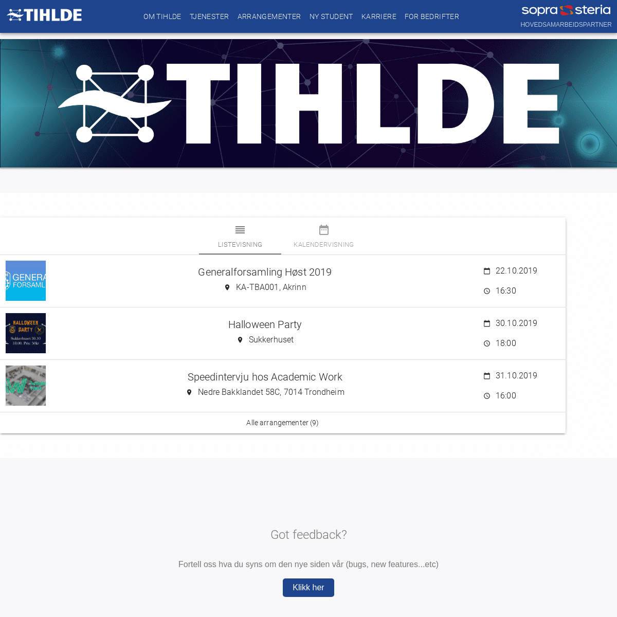 A complete backup of tihlde.org