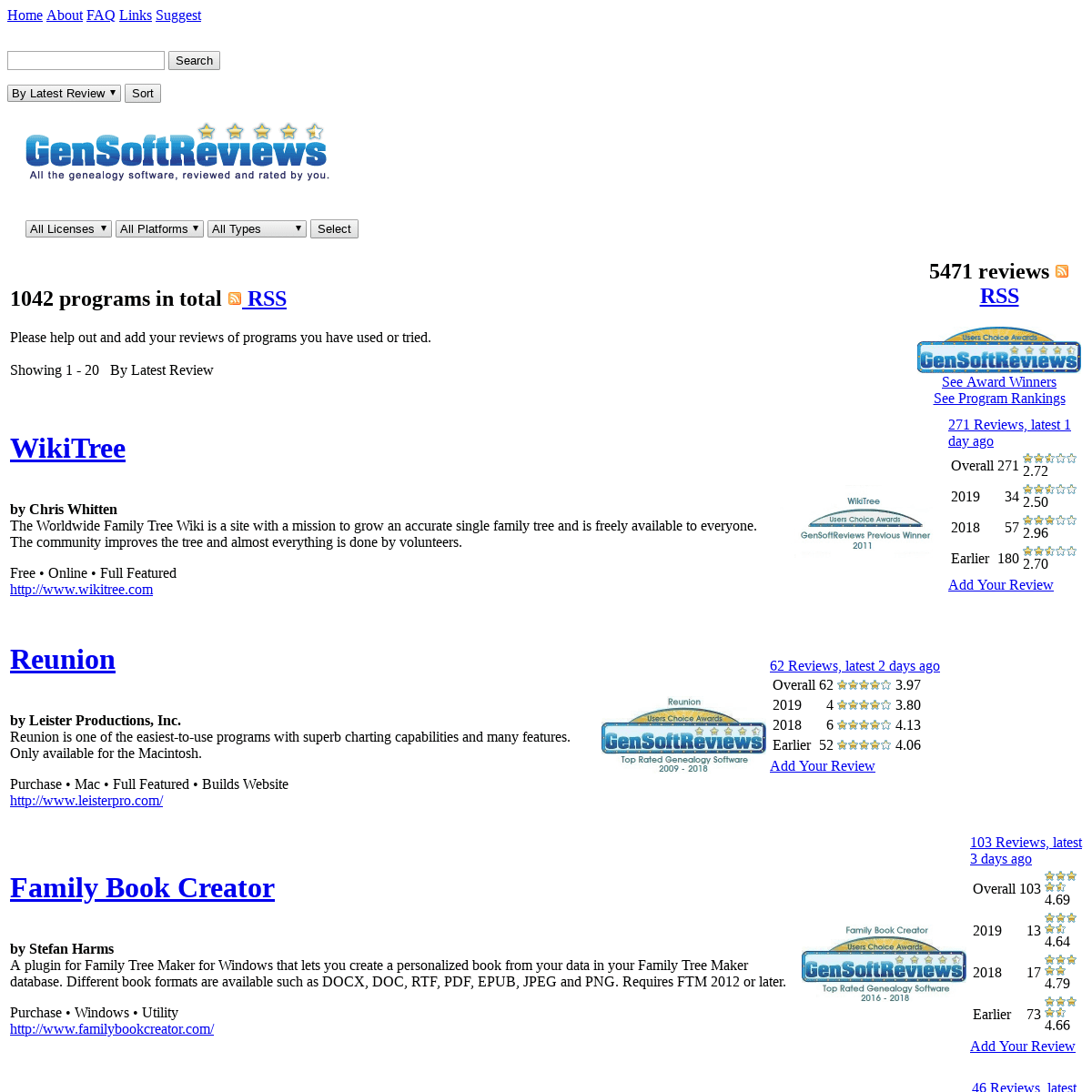 Genealogy Software Reviews