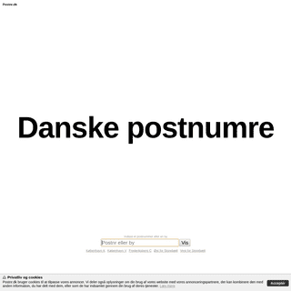 Danske postnumre | Find postnummer på Postnr.dk