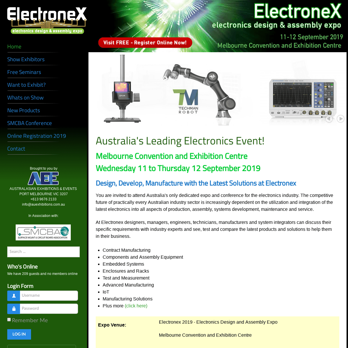 Electronex - Electronics Industry Expo & Conference 11-12 Sept Melbourne