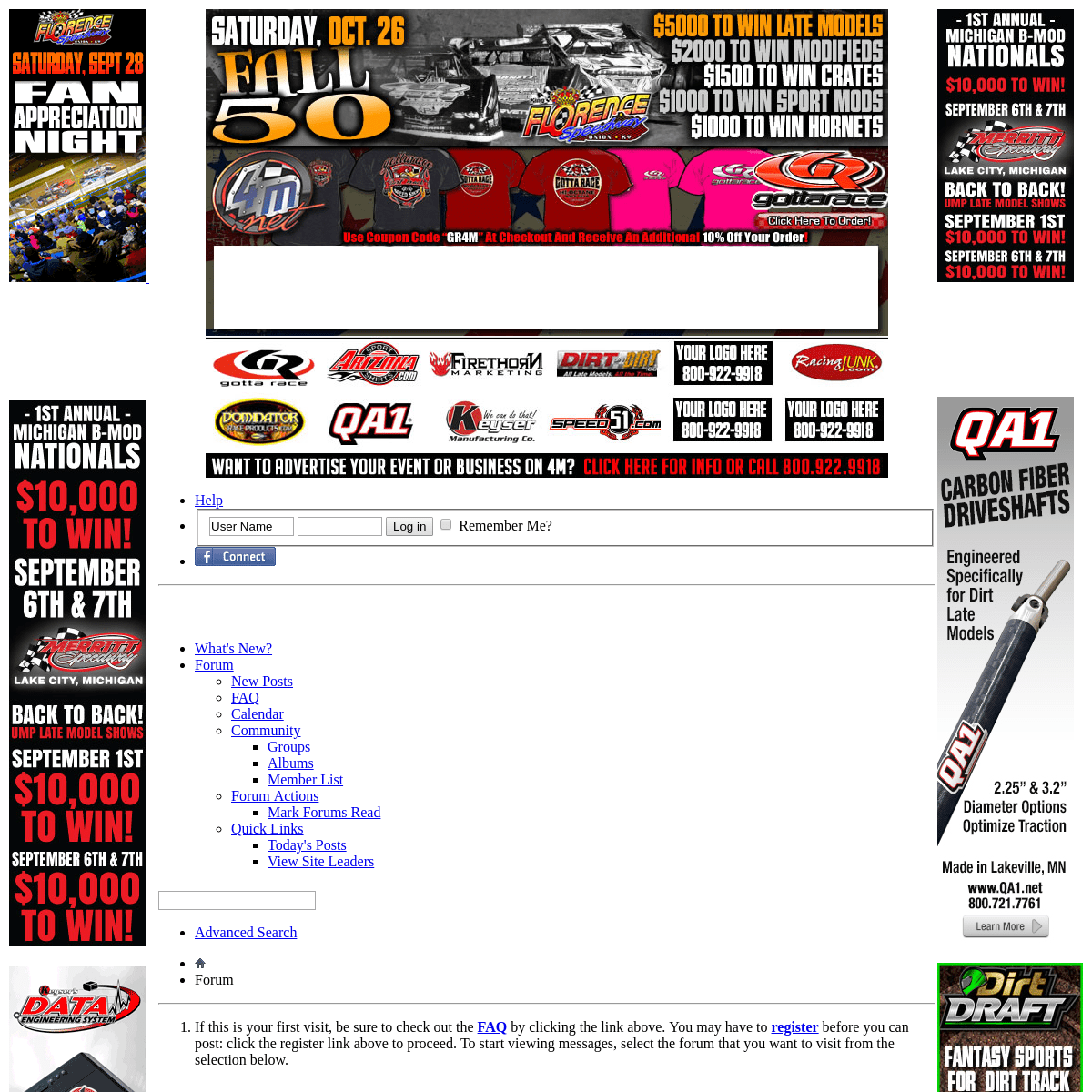 4m.net - The Most Opinionated Racing Message Board In The Universe