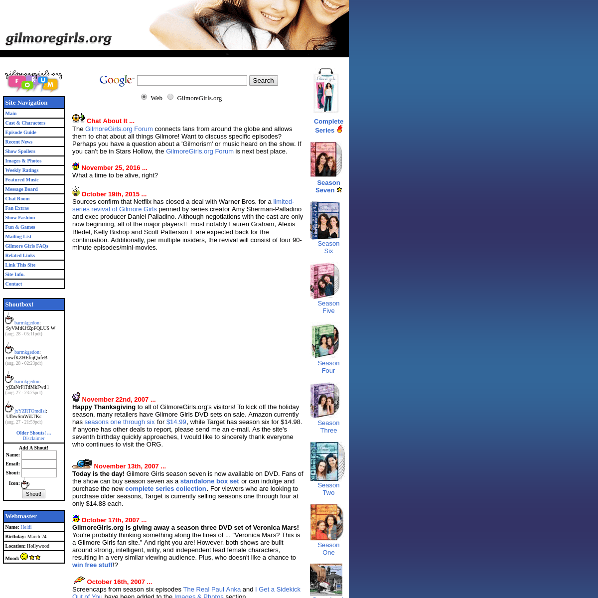 Gilmore Girls dot ORG : An Unofficial Fan Site