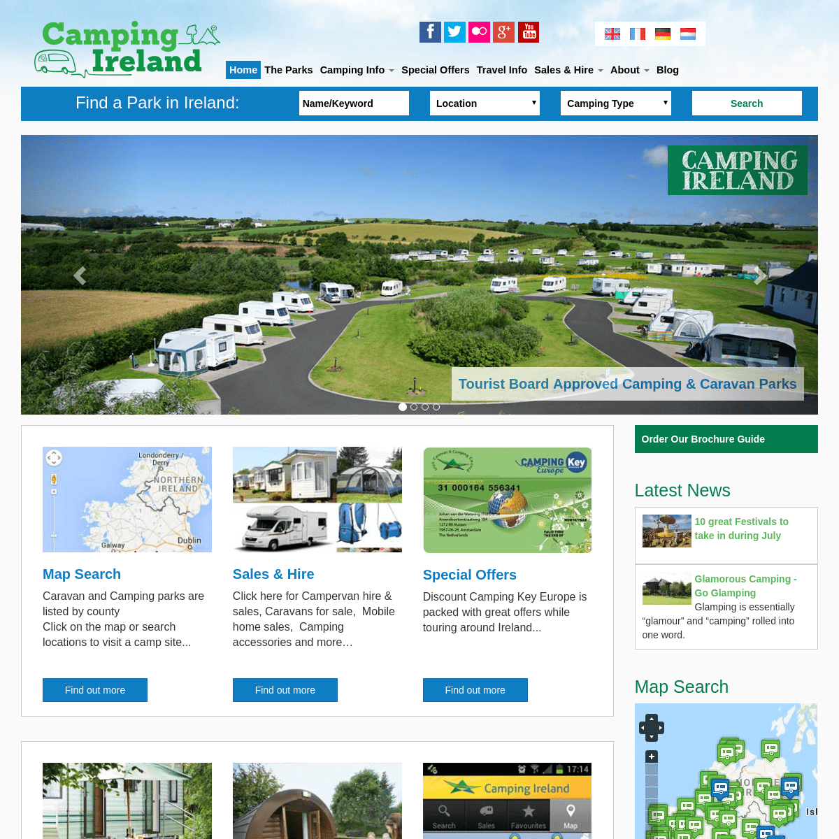Camping Ireland | Only Tourist Board Approved Parks!