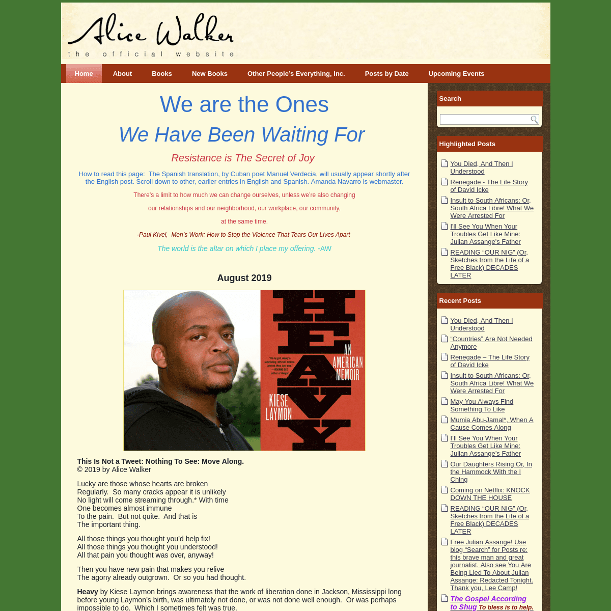 Alice Walker | The Official Website for the American Novelist & Poet