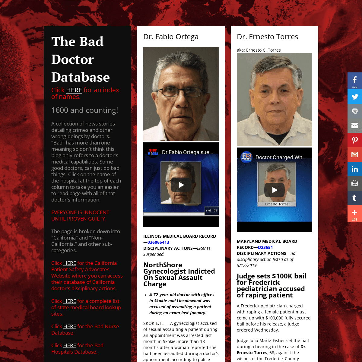 The Bad Doctor Database