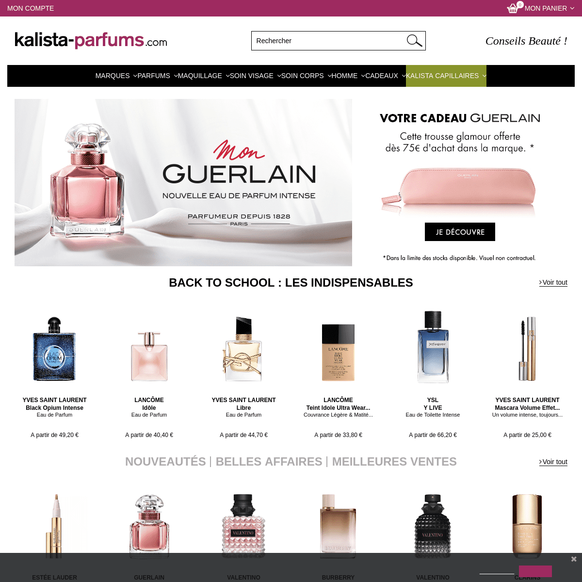 Kalista Parfums : parfums, maquillages et soins des plus grandes marques de la parfumerie