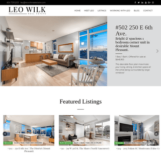 Top Vancouver Realtor and Real Estate Specialist | Leo Wilk