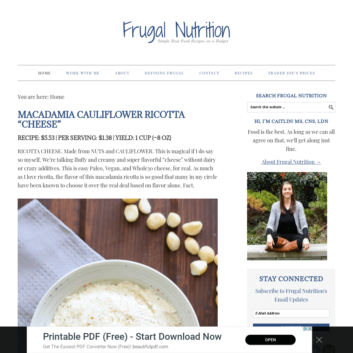Frugal Nutrition | Simple, Delicious, Nutritious, and Frugal Recipes for Everyday Cooks!