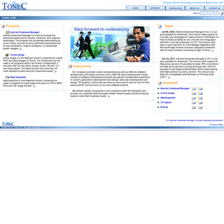 Tonec Home, Offshore Software Development, Custom Programming, Web Design