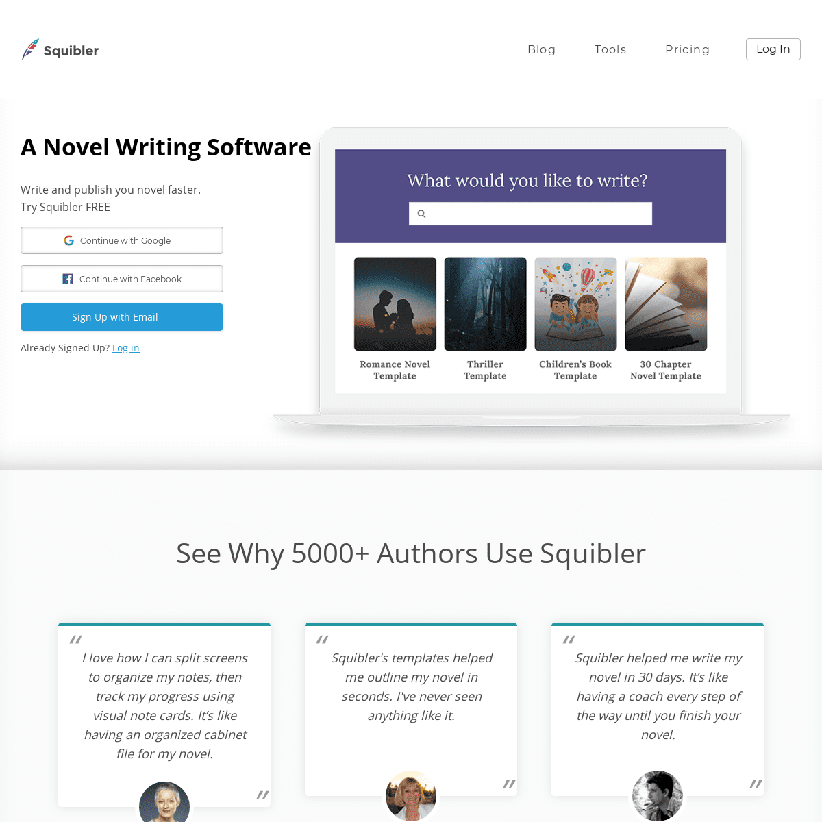Squibler: The world's best writing platform