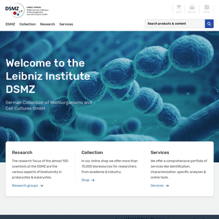 German Collection of Microorganisms and Cell Cultures GmbH: Welcome to the Leibniz Institute DSMZ