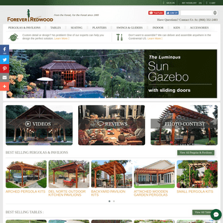 Redwood Furniture: Pergola Kits, Pavilions & Tables | Forever Redwood