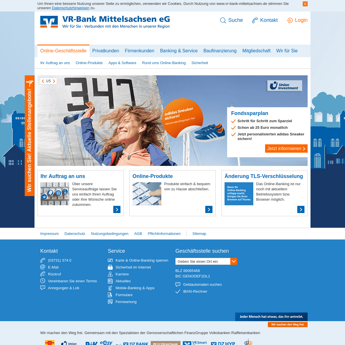 Online-Geschäftsstelle  - VR-Bank Mittelsachsen eG