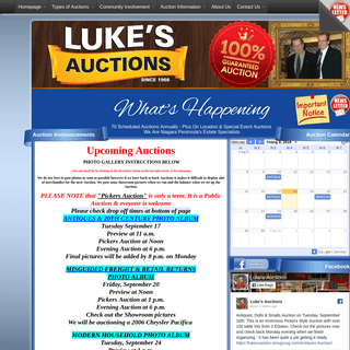Luke's Auctions, Auctions Niagara Peninsula Liquidators, St. Catharines, Ontario, Niagara Falls, Niagara Region, Welland, Hamilt