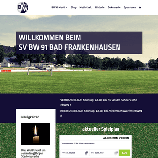 BW91 | SV Blau-Weiß 91 Bad Frankenhausen e.V.