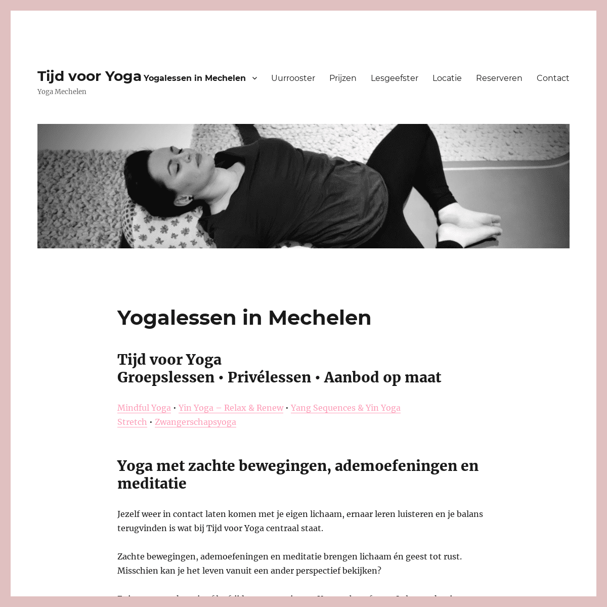 Yoga Mechelen - Tijd voor Yoga - Yogalessen in Mechelen