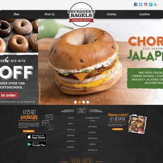 Authentic New York-Style Bagels | Bruegger's Bagels | Home