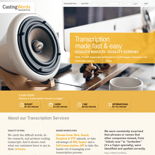 Transcription Services - High Quality - Awesome Support | CastingWords