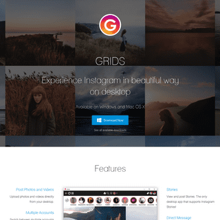 Grids - Experience Instagram in beautiful way on your desktop