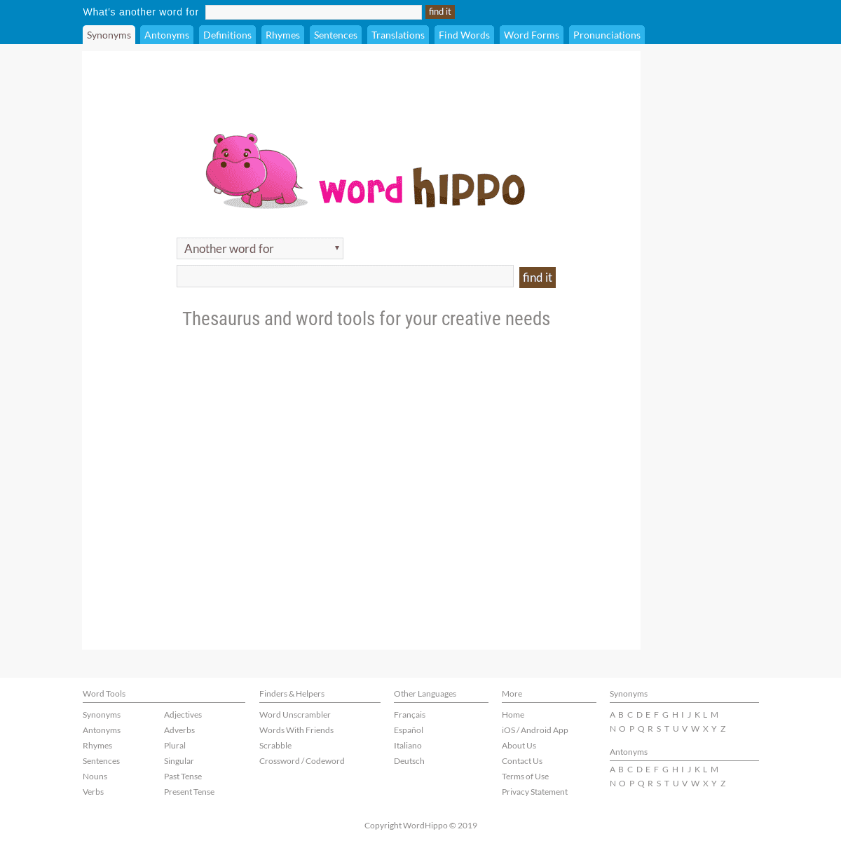 Thesaurus and Word Tools | WordHippo
