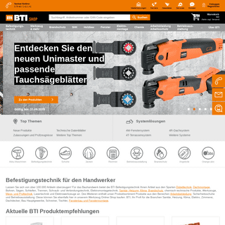 Werkzeug Online-Shop für Handwerker  | BTI