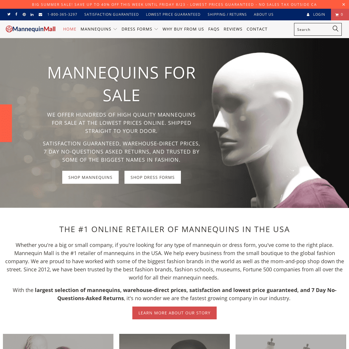 Mannequins For Sale | Buy Retail & Fashion Mannequins