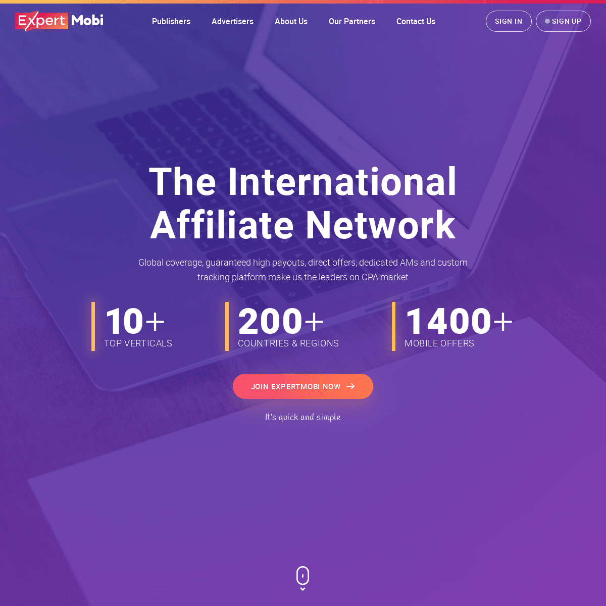 Expertmobi - Top performing affiliate network
