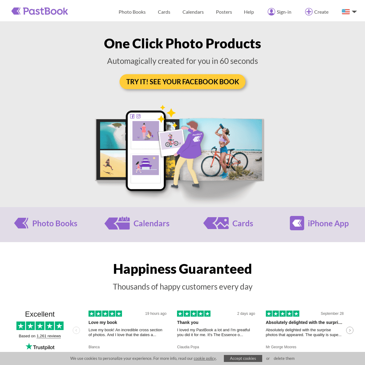 One Click Photo Products | PastBook