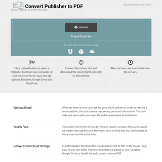 Convert Publisher to PDF Free Online