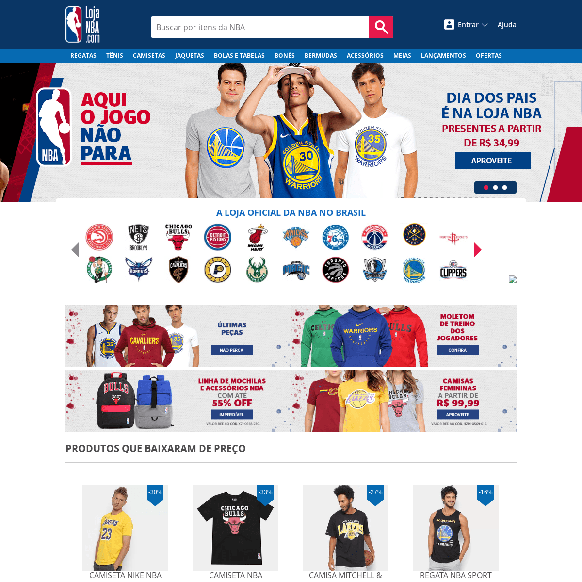Loja Oficial da NBA | Tênis, roupas, acessórios e mais.