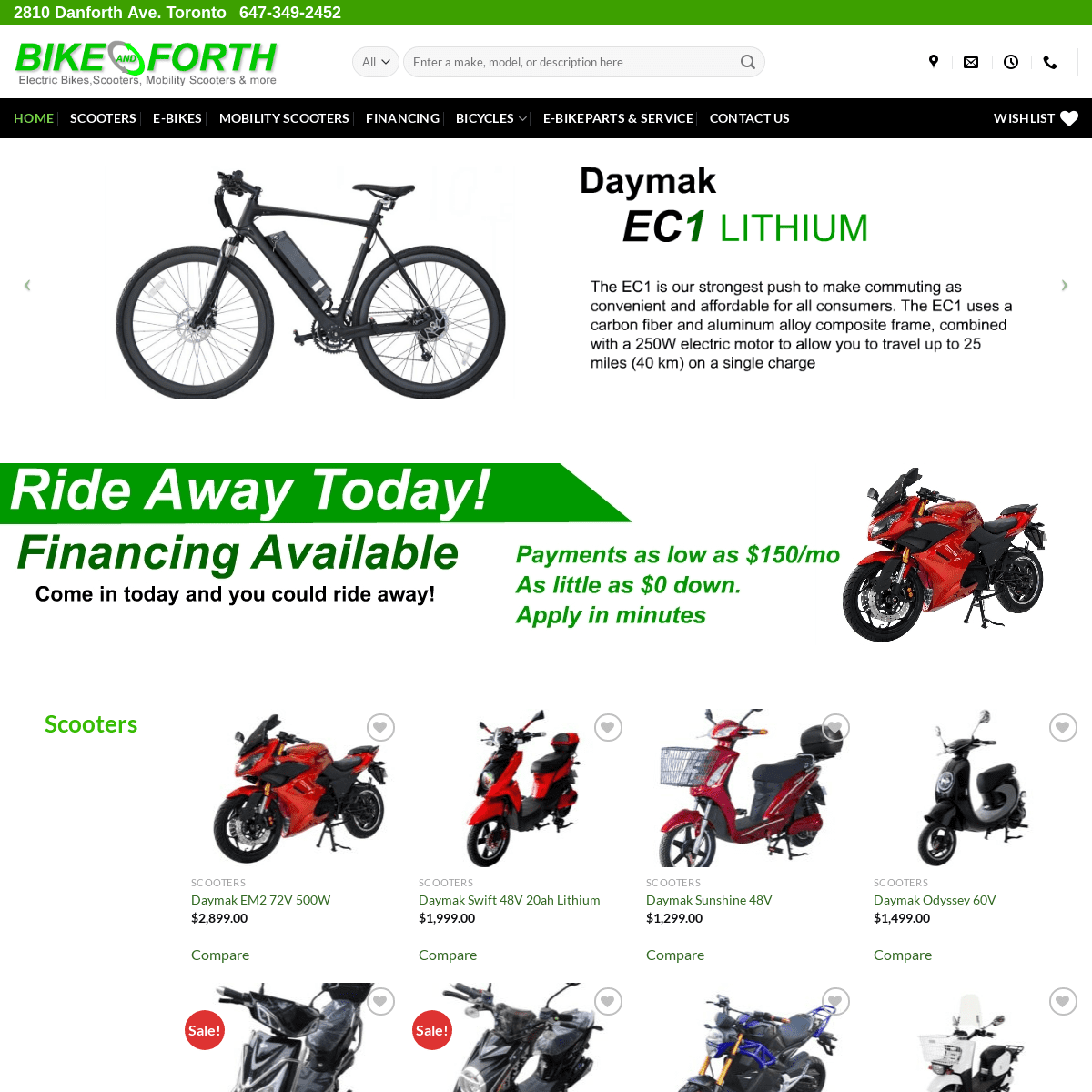 Bikeandforth -Scooters, e bikes and Mobility Scooters in toronto
