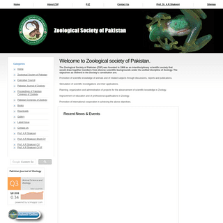 Home Page | Zoological Society Of Pakistan